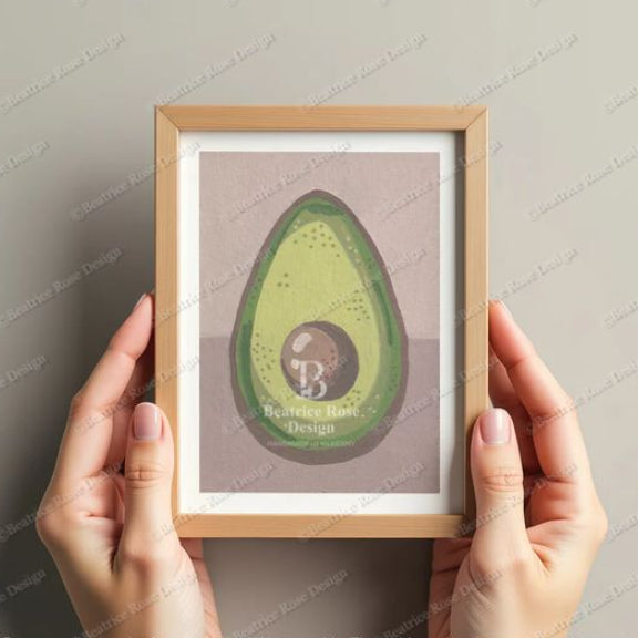 Avocado Fine Art Illustration Original Art Print