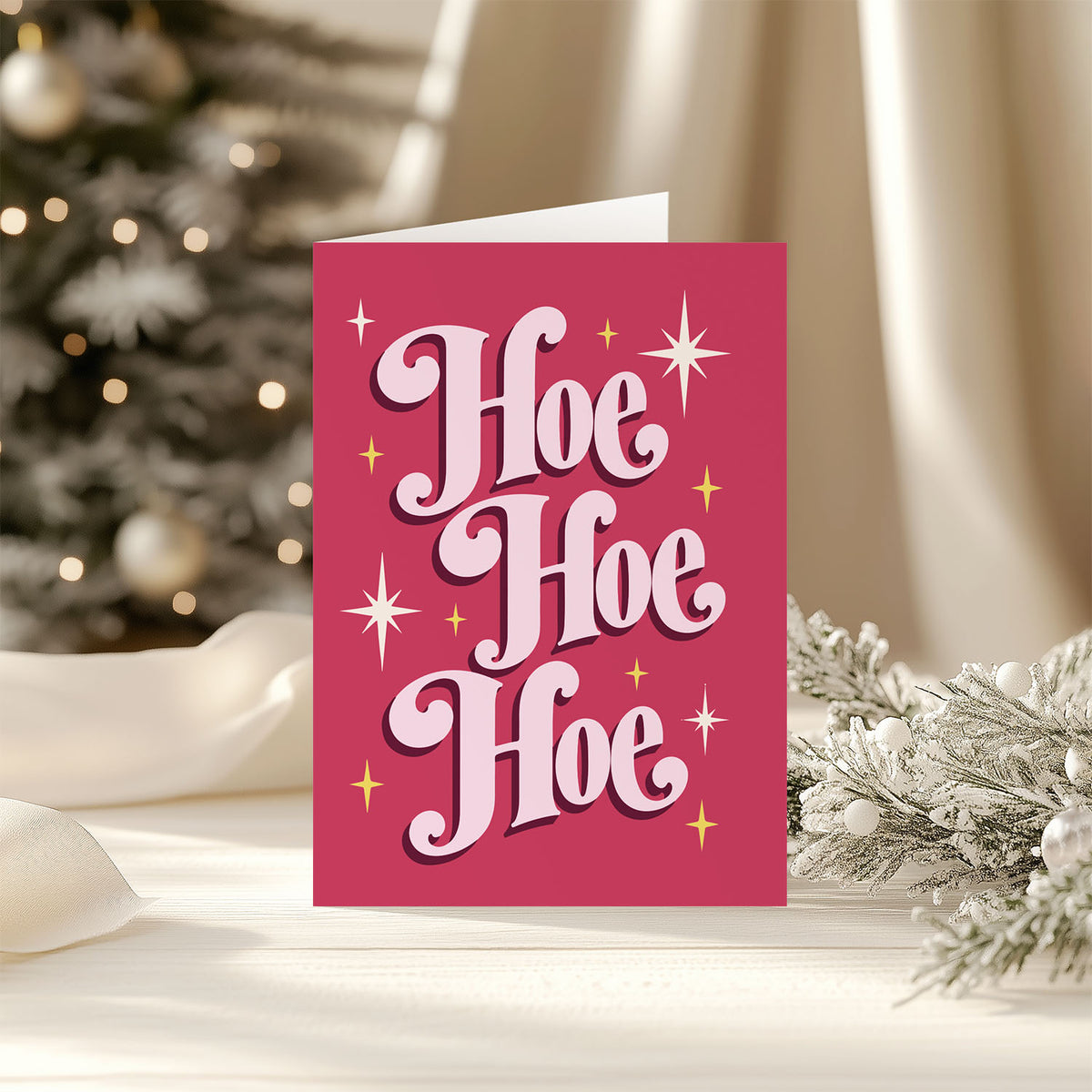 Irish Humour Christmas Greeting Card - Funny Greeting Card - Hoe Hoe Hoe