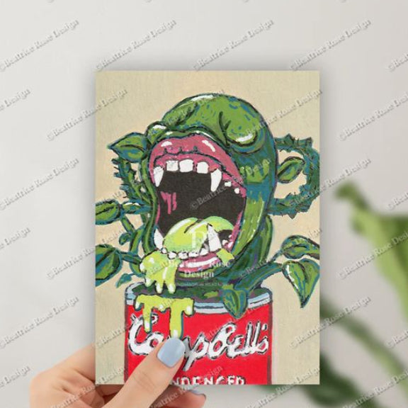 "Soup" Little Crop Of Horrors Carnivorous Plant Original Art Print
