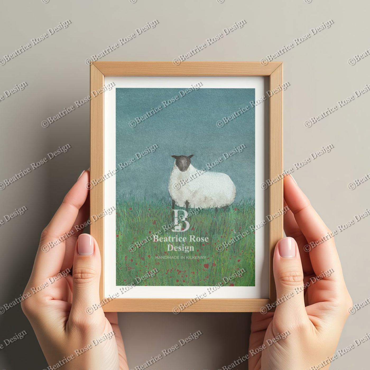Irish Meadow at Dusk Original Art Print