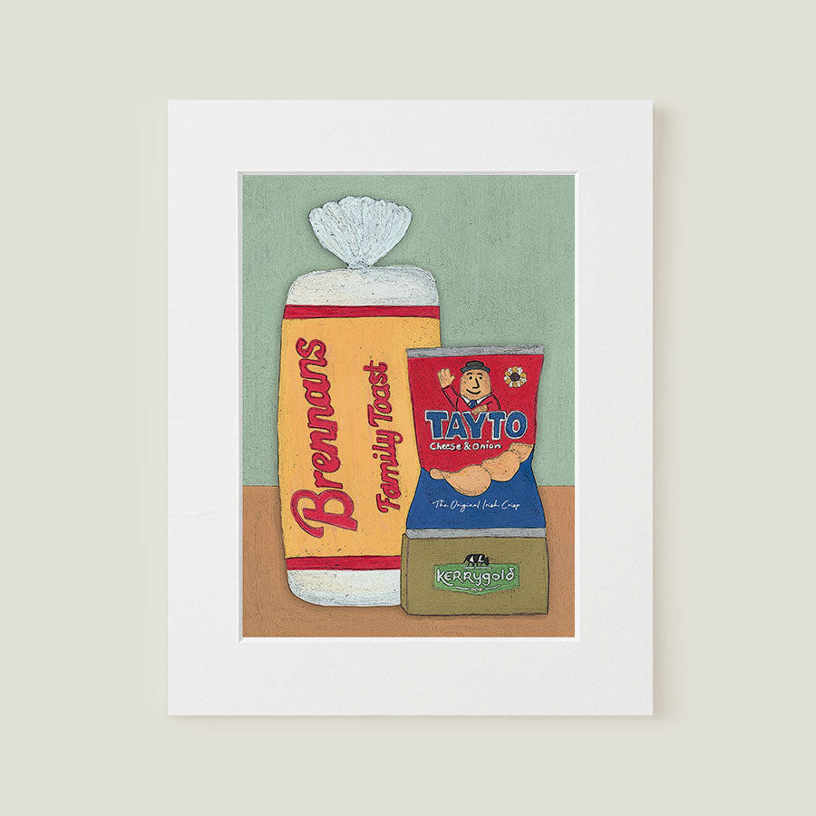 Crisp Sandwich A4 Mounted Original Art Print