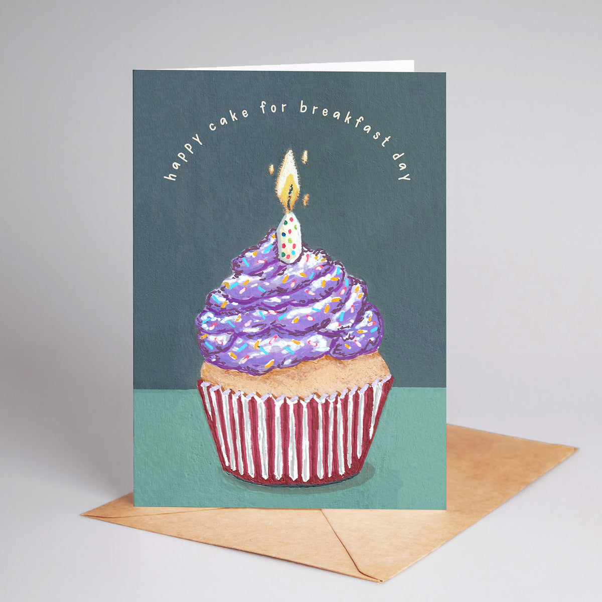 "Happy Cake For Breakfast Day" Funny Birthday Greeting Card | Illustrated Irish Card