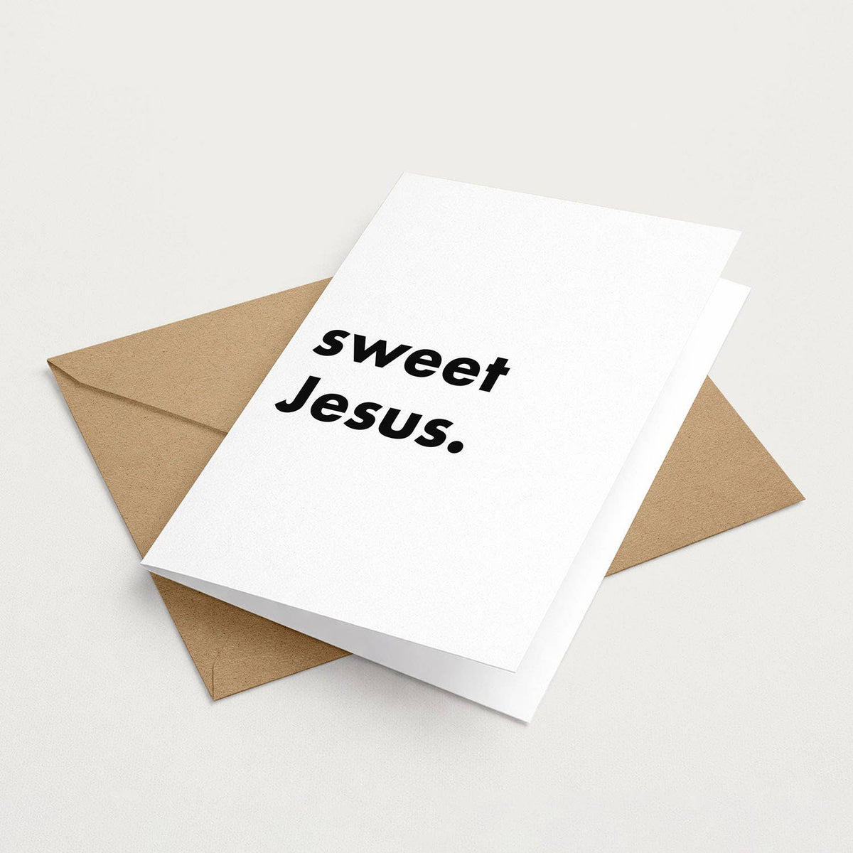 "Sweet Jesus" Funny Irish Saying Greeting Card