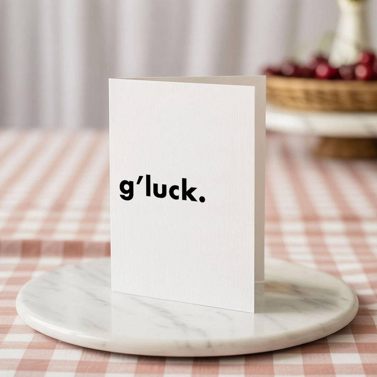 "G'Luck" Funny Irish Saying Greeting Card