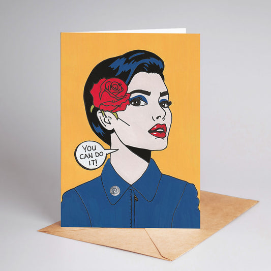 "You Can Do It" Rosie the Riveter Greeting Card | Illustrated Irish Card