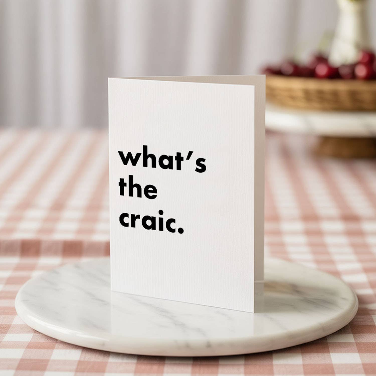 "What's The Craic" Funny Irish Saying Greeting Card
