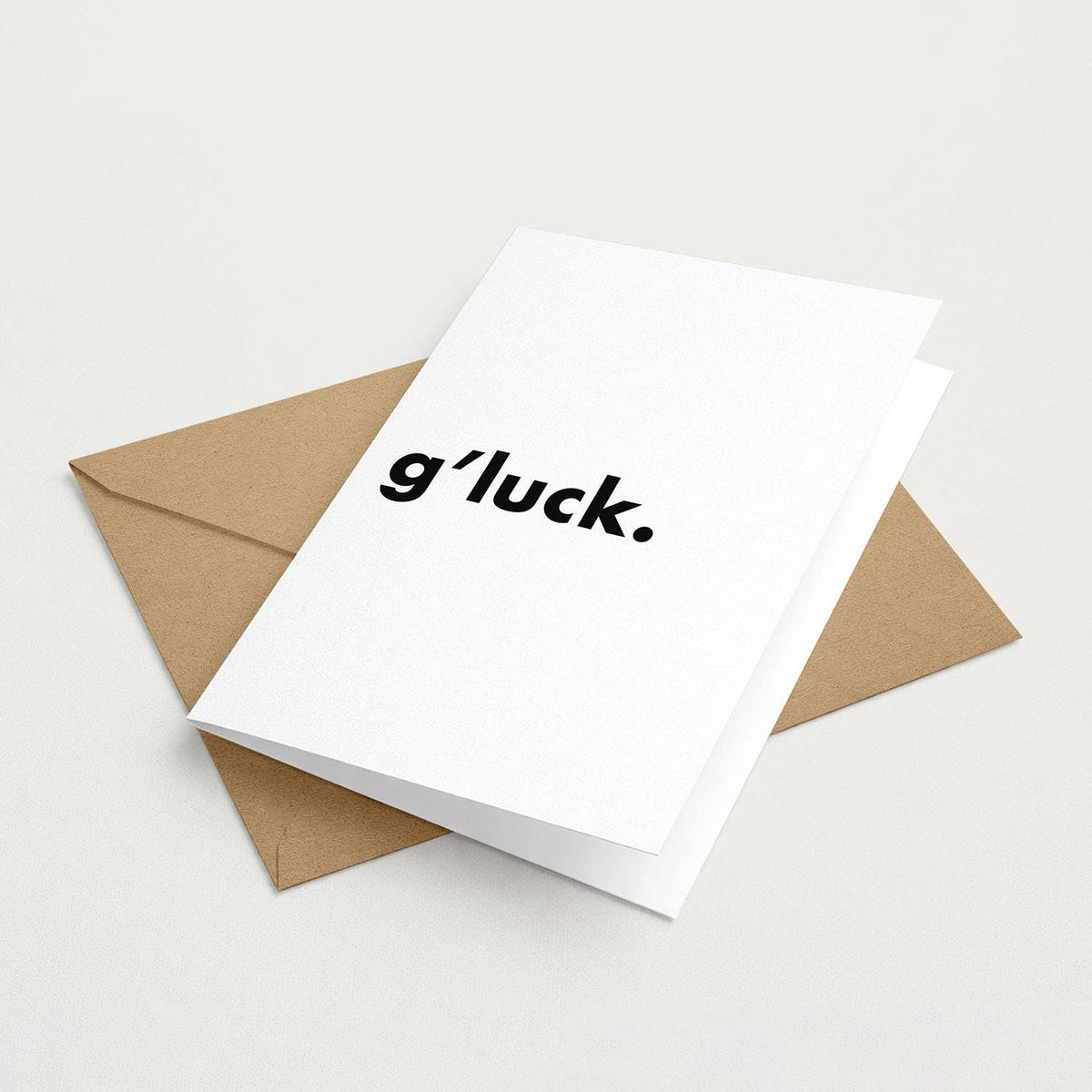 "G'Luck" Funny Irish Saying Greeting Card