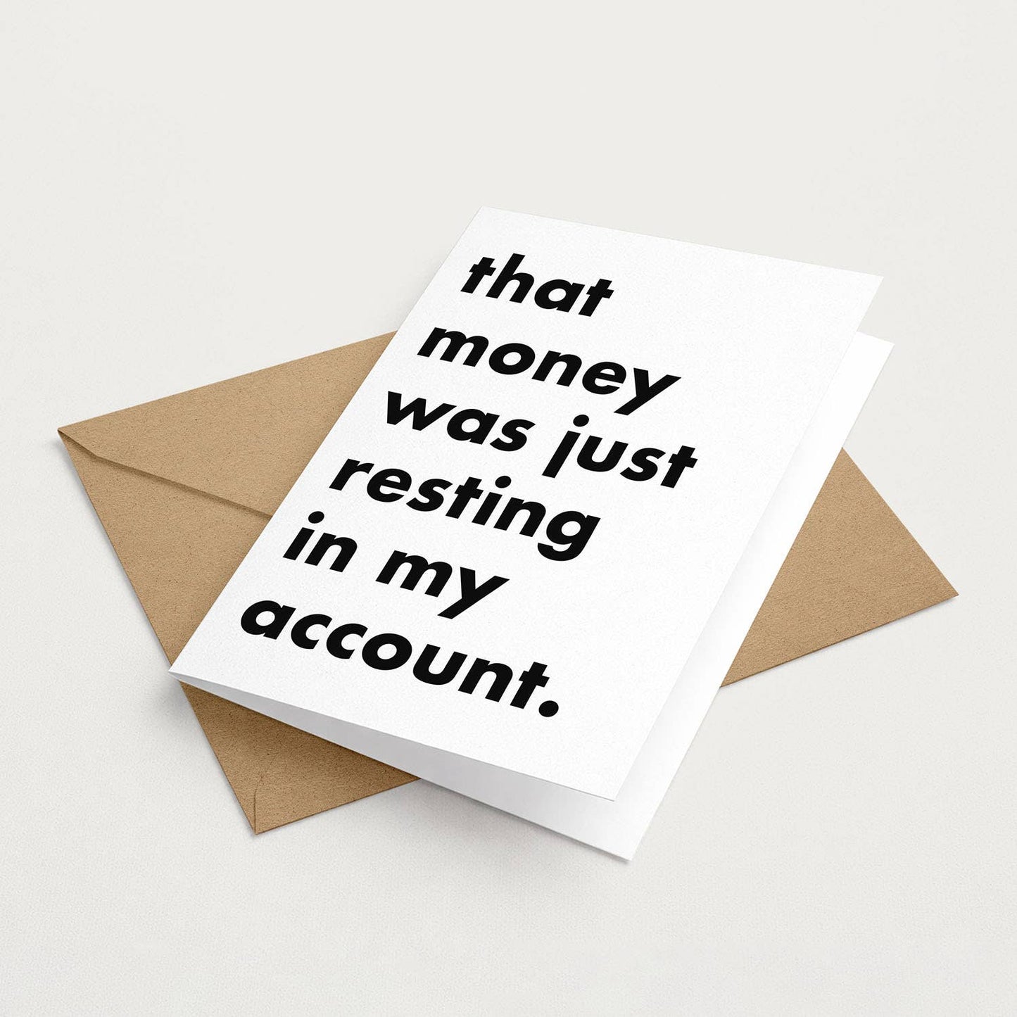 "Resting Money" Funny Irish Saying Greeting Card