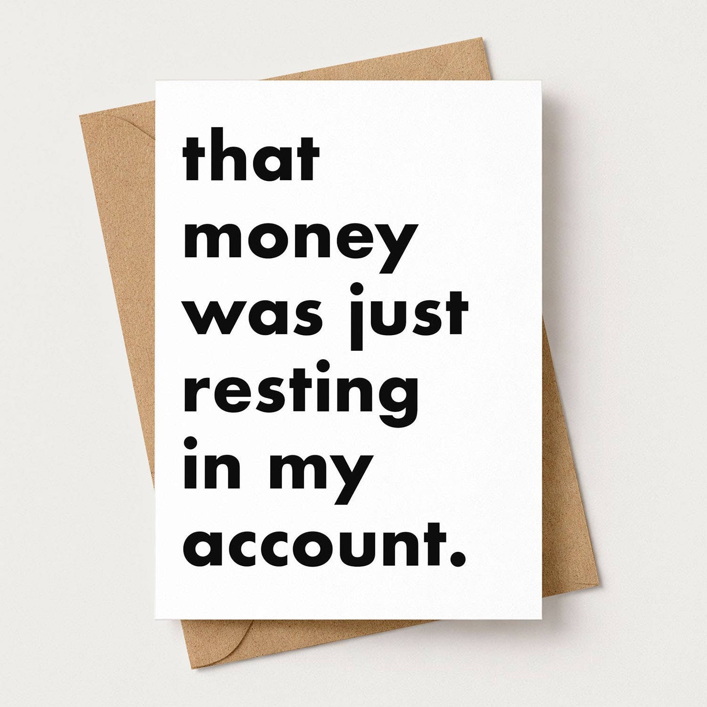"Resting Money" Funny Irish Saying Greeting Card