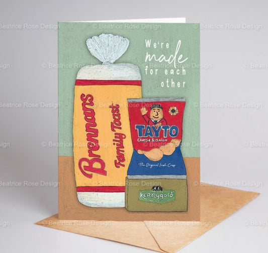 "We're Made For Each Other" A6 Blank Greeting Card