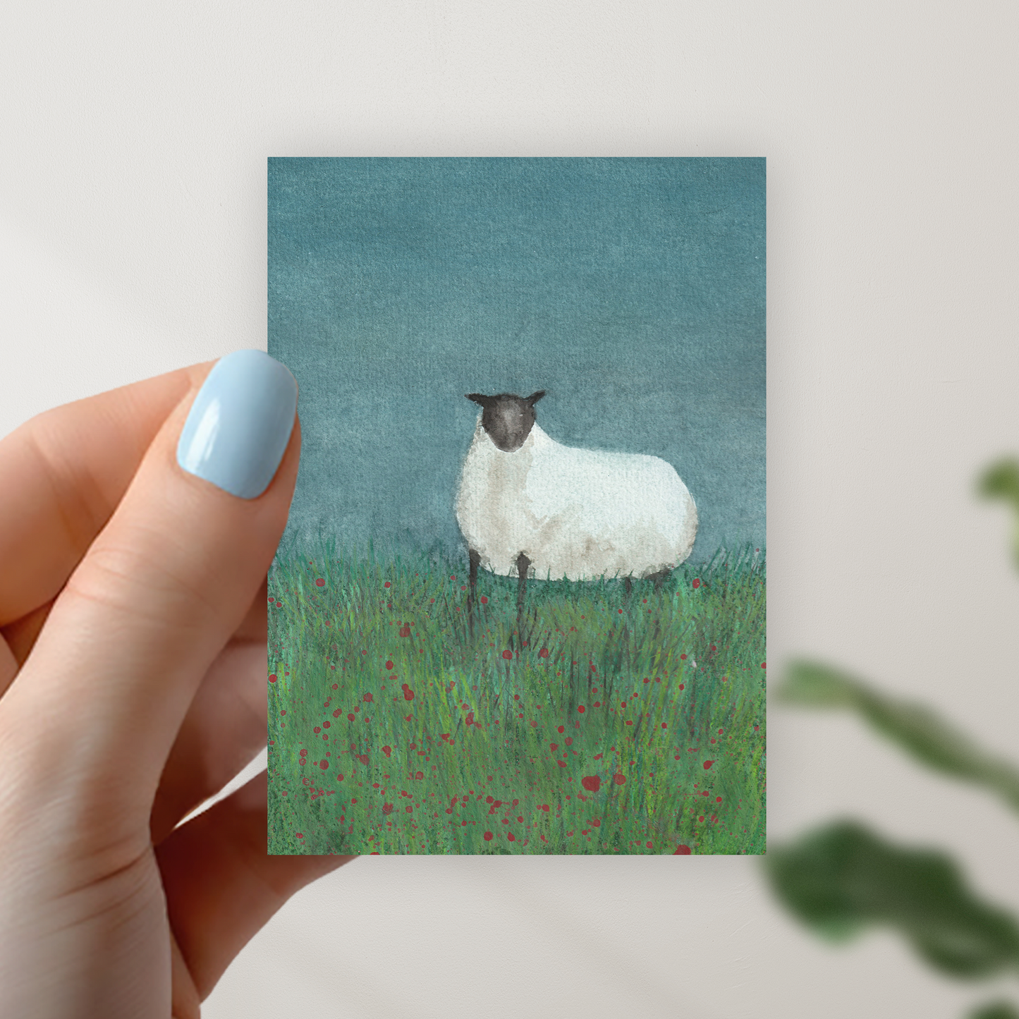 Irish Meadow at Dusk Original Art Print