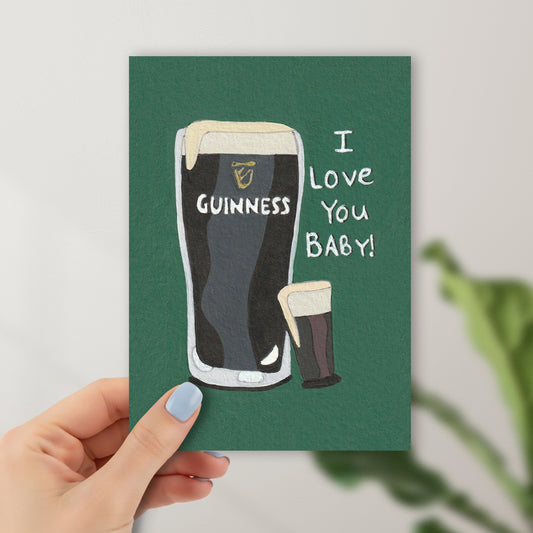 Baby Guinness Pint Illustration Original Art Print
