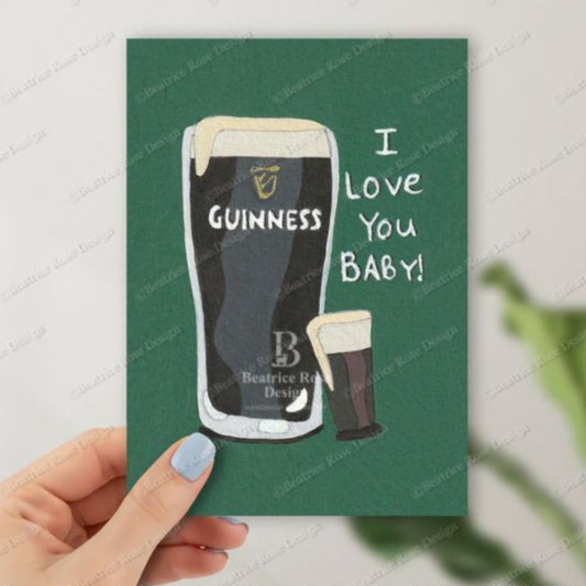 Baby Guinness Pint Illustration Original Art Print