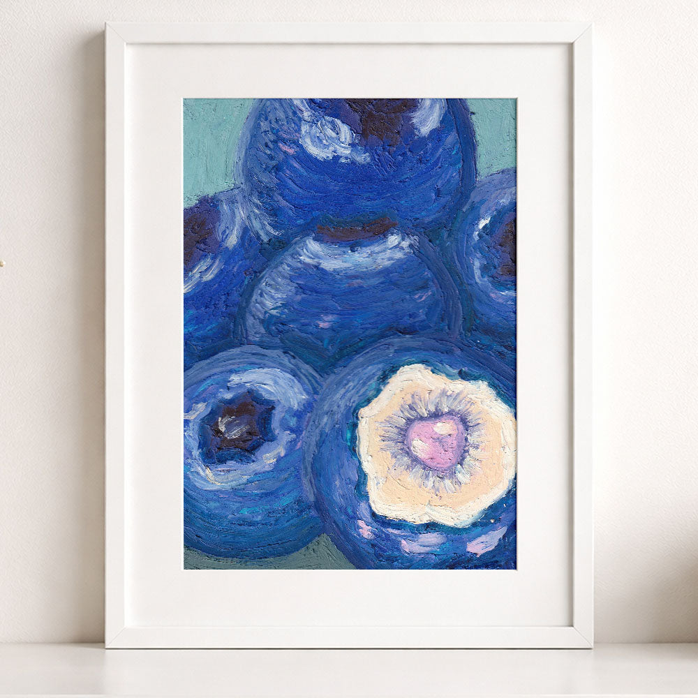 Blueberries Fine Art Impressionist Original Art Print