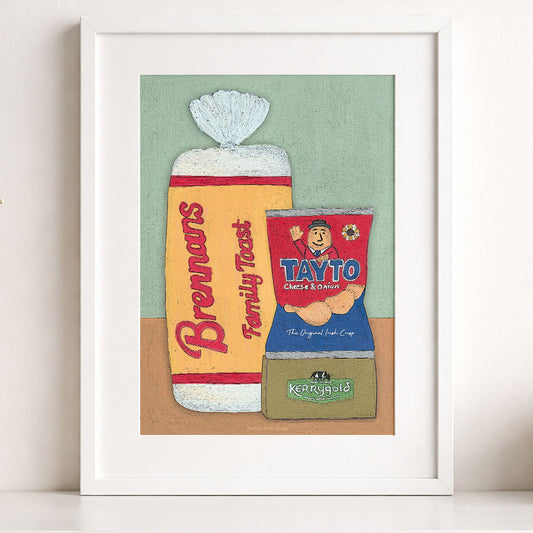 Crisp Sandwich A4 Mounted Original Art Print