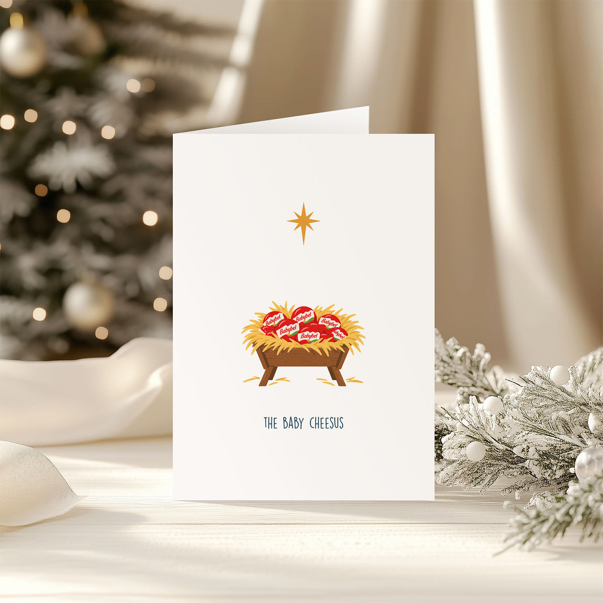 "The Baby Cheesus" Baby Jesus Funny Irish Christmas Greeting Card