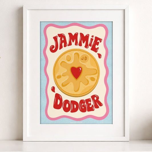 Jammy Dodger Retro A4 Mounted Original Art Print