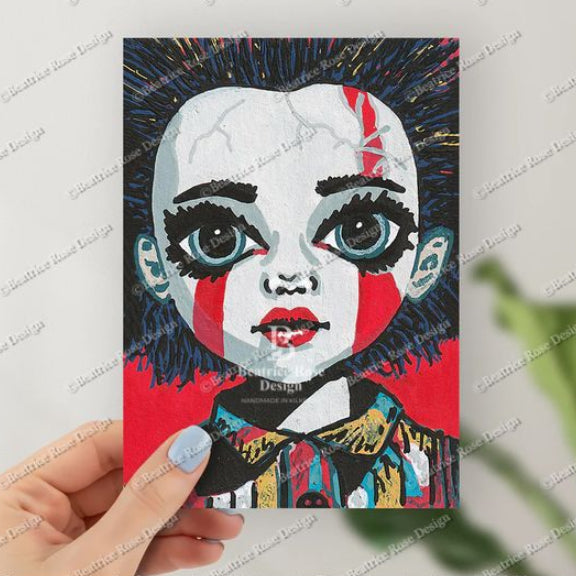 "Eleanor" Porcelain Sisters Series Haunted Doll Original Art Print
