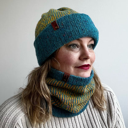 Hat and Snood Set in Refresher