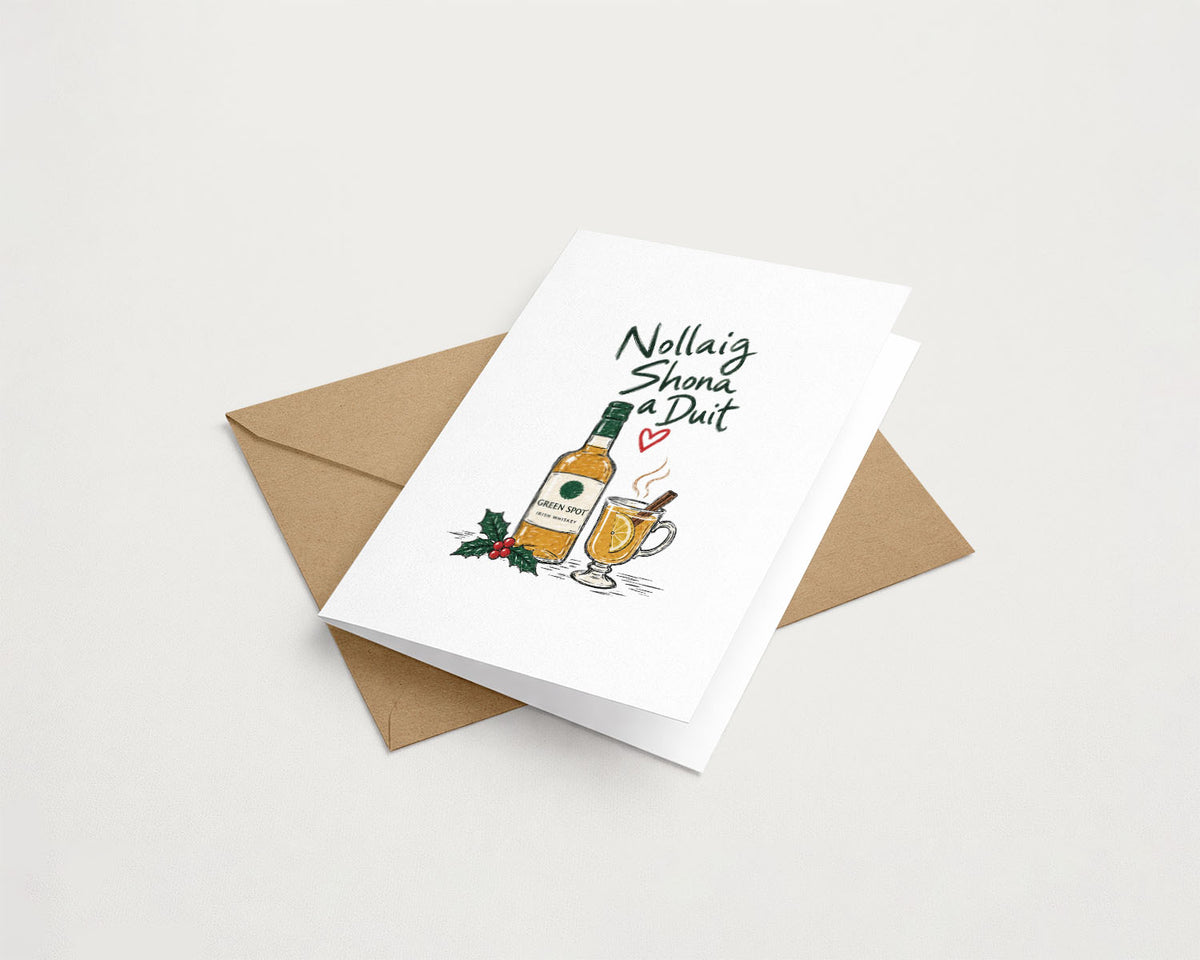 "Nollaig Shona Duit" Green Spot Irish Whiskey Christmas Greeting Card (Copy)
