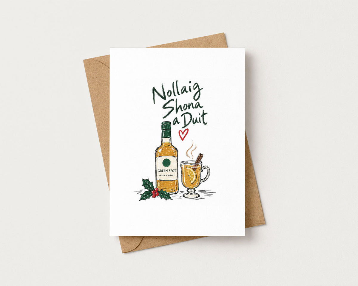 "Nollaig Shona Duit" Green Spot Irish Whiskey Christmas Greeting Card (Copy)