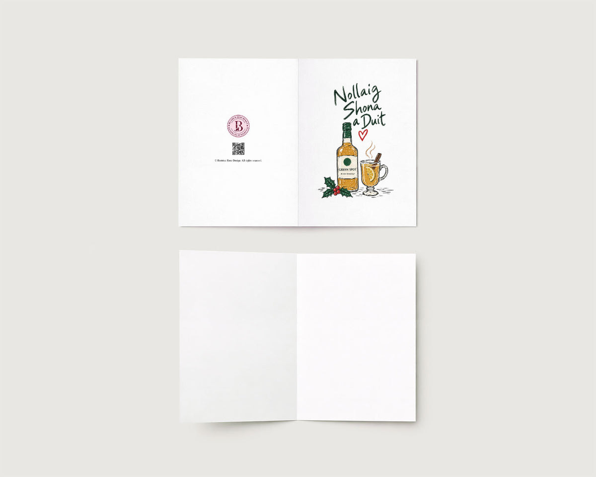 "Nollaig Shona Duit" Green Spot Irish Whiskey Christmas Greeting Card (Copy)