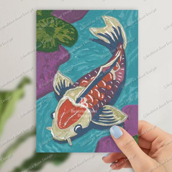 Koi Fish Fine Art Illustration Original Art Print