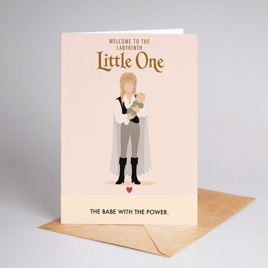 Labyrinth New Baby Greeting Card Cult Fantasy Movie