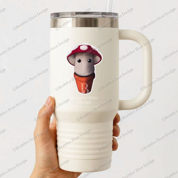 Cute Mushroom Vinyl Sticker