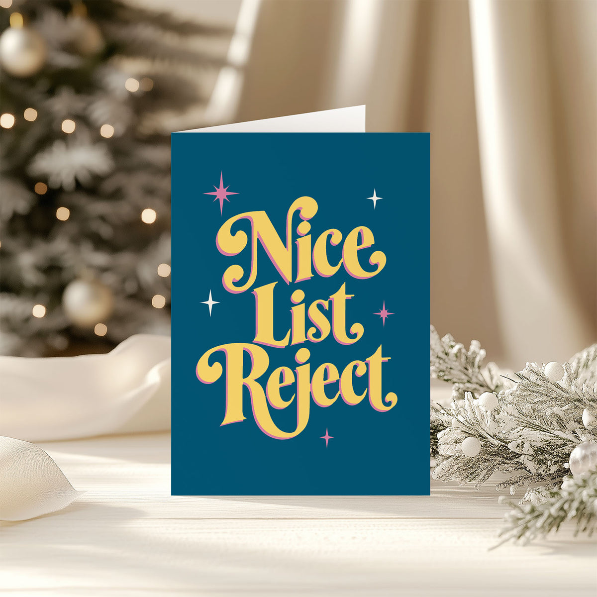 Nice List Reject Funny Christmas Greeting Card | Irish Christmas Card