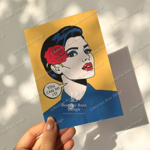 Rosie The Riveter Pop Art Illustration Original Art Print
