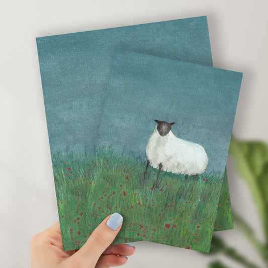 Irish Meadow at Dusk Original Art Print