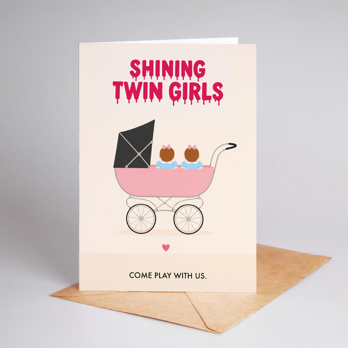 The Shining New Baby Twin Girls Greeting Card Cult Horror