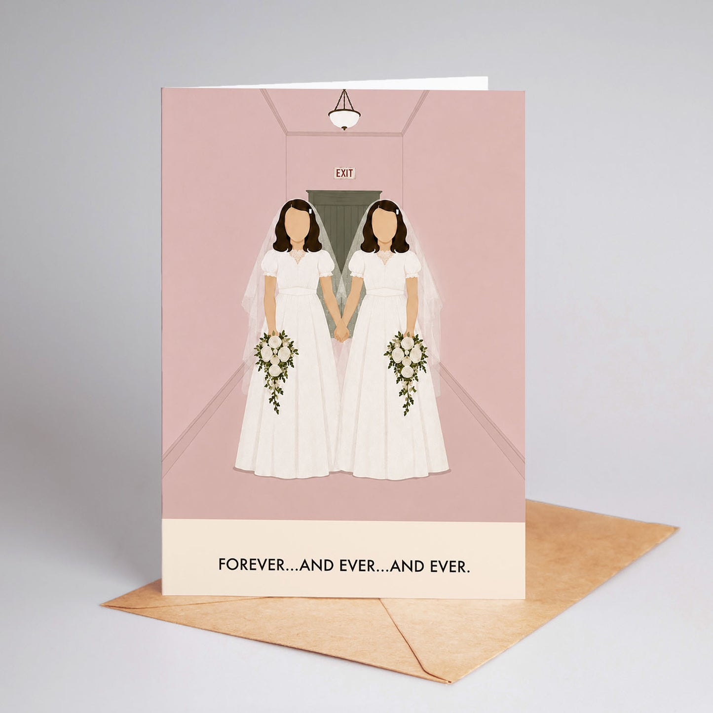 The Shining Brides Wedding Greeting Card Cult Horror Movie