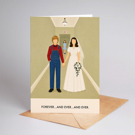 The Shining Couple Wedding Greeting Card Cult Horror Movie