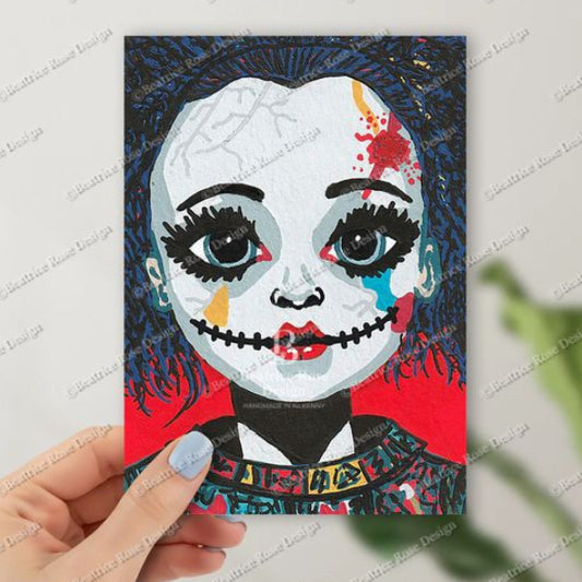 "Nora" Porcelain Sisters Series Haunted Doll Original Art Print