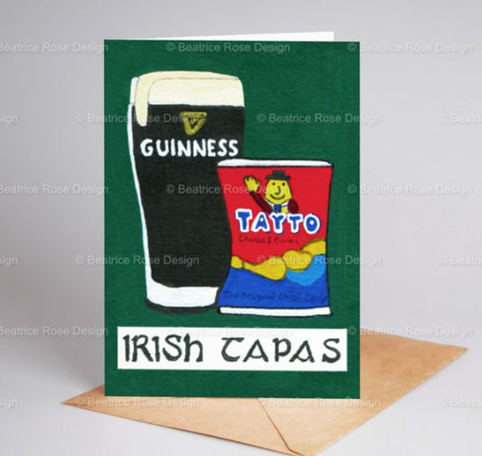 "Irish Tapas" Illustrated A6 Blank Greeting Card
