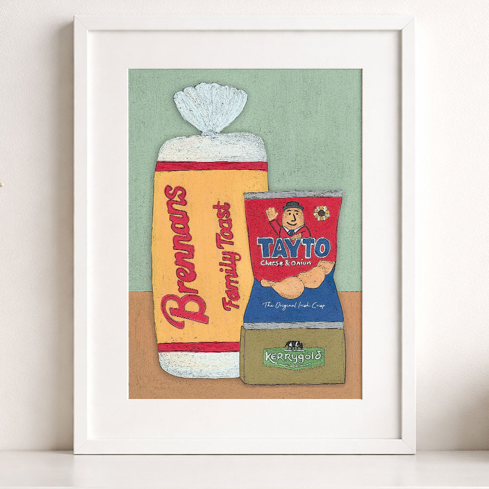 Crisp Sandwich A4 Mounted Original Art Print