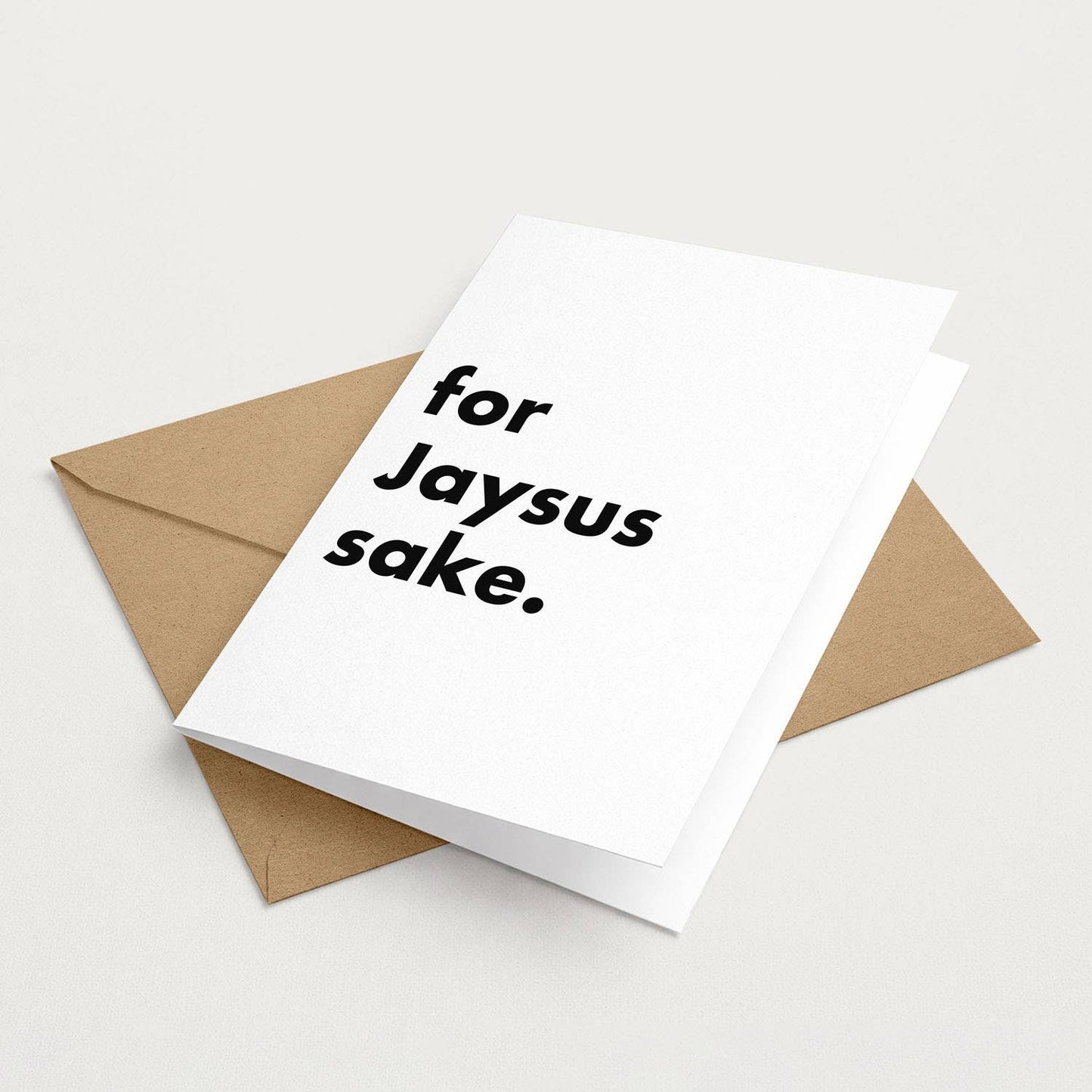 "For Jaysus Sake" Funny Irish Saying Greeting Card