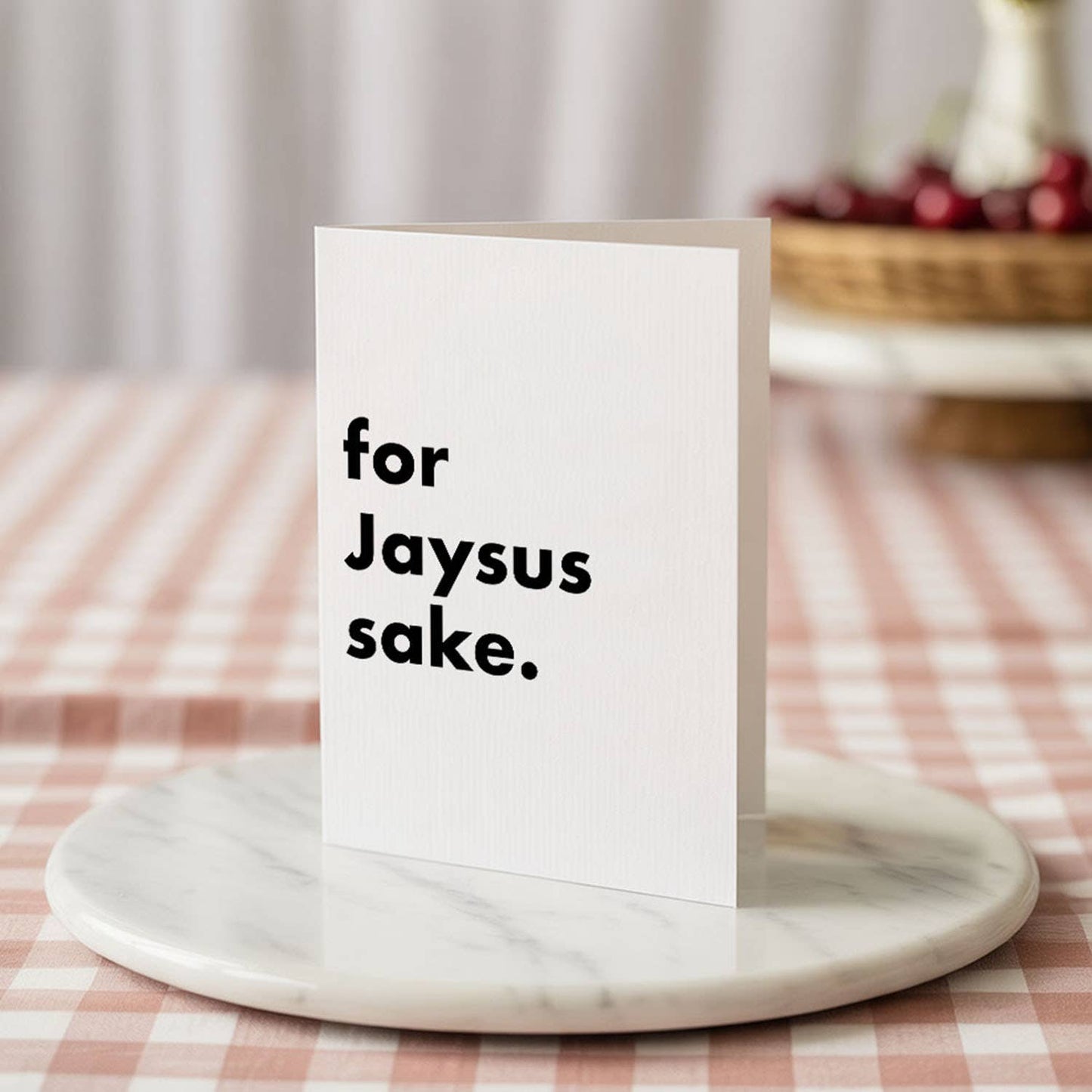 "For Jaysus Sake" Funny Irish Saying Greeting Card